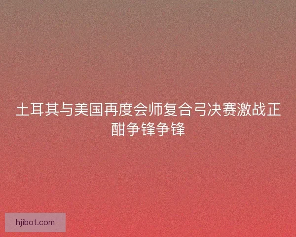 土耳其与美国再度会师复合弓决赛激战正酣争锋争锋